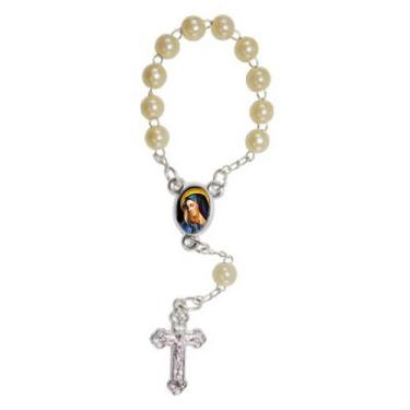 Imagem de 50 unidades Mini Terço com Foto Nossa Senhora das Dores - SJO Artigos 