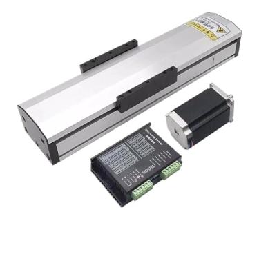 Imagem de S25HH0 Cobertura contra poeira de palco deslizante guia de trilho linear totalmente fechado 90 mm largura 100-1500 mm curso SFU1605 1610 para motor de passo Nema 23 (57 mm fechado 1,5 Nm, curso de 200