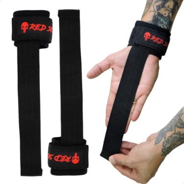 Imagem de Par de Strap Fita para Musculação e LPO com Neoprene 1cm - Tala de Punho Ajustável em Nylon Trançado e Velcro Industrial + Bolsa de Transporte
