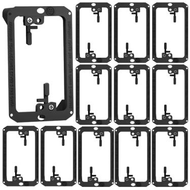 Imagem de Suporte de montagem BestMounts Single Gang (1-Gang) de baixa tensão para trabalhos antigos para cabos de telefone, cabos de rede, HDMI, cabos coaxiais, alto-falantes (pacote com 12)