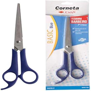 Imagem de Tesoura, lamina afiada, corte preciso, cabelo, barba, aco inoxidavel, design, e afiado