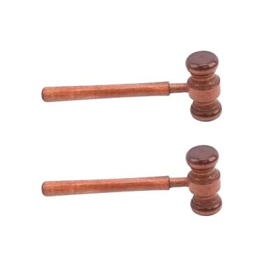 Imagem de Gaveta de madeira marrom feita à mão, 2 peças, martelos de leilão, gaveta de juiz vintage, adereços e acessórios de vestuário, acessórios de mesa e organizadores de espaço de trabalho, decorações