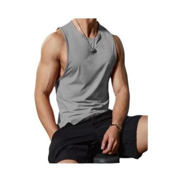 Imagem de Camiseta Sem Mangas De Malha Respirável Para Homens, Top De Academia, 