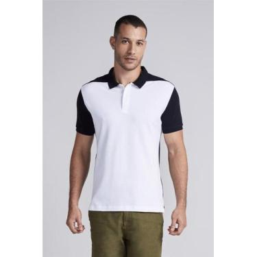 Imagem de Camisa Polo Piquet Slim Fit - Preto / Branco - HIGHSTIL, Preto, P