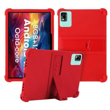 Imagem de Capa para tablet Weelikeit C19W Android 14 de 10 polegadas, capa protetora de silicone macio para Weelikeit C19W, adequada para crianças, capa de tablet com suporte ajustável, 4 cantos espessos à