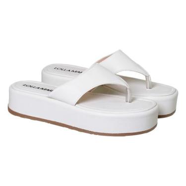 Imagem de Chinelo feminino plataforma lolla maria - Lolla Maria Calçados, Branco