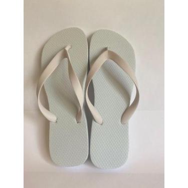 Imagem de Chinelo de Borracha Ultra-Leve tipo Havaianas Branco, 36