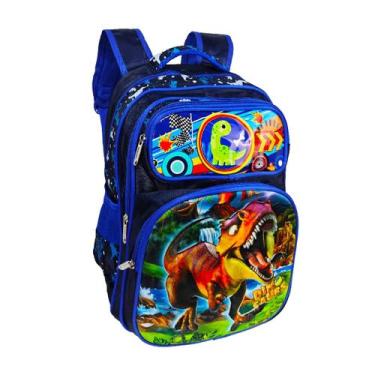 Imagem de Mochila Infantil Menino Escolar Bolsa Altura 40cm Grande Impermeável R