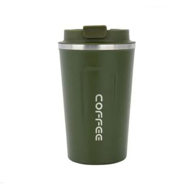 Imagem de Copo De Café Térmico Com Temperatura Aço Inox Dupla Camada 510ml Café Chá Suco- COPO COFFEE(Verde)