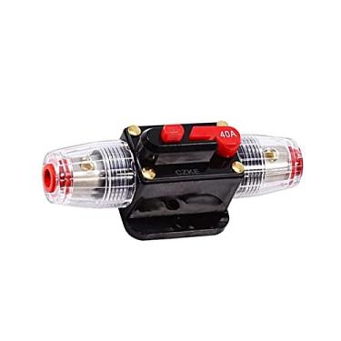 Imagem de KKFAUS Amplificador de áudio 40A para carro, caminhão, disjuntor, fusível, adaptador de fusível, amplificador estéreo estilo AGU