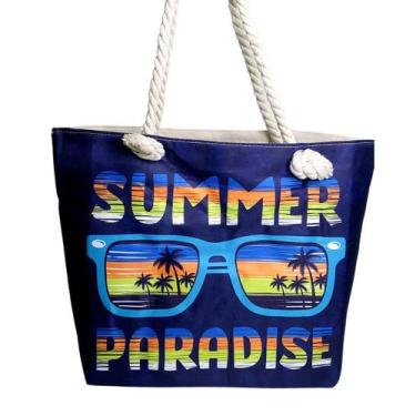 Imagem de Bolsa De Praia Grande em Lona com Diversas Estampas - Petrin