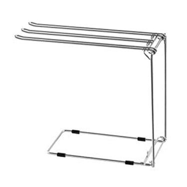 Imagem de Suporte de pano de prato rack de pano de cozinha armazenamento de pano de prato aço inoxidável toalheiro de banheiro rack de pano de bancada prata economizar espaço (cor: prata tamanho: 25,3 x 25,5 x