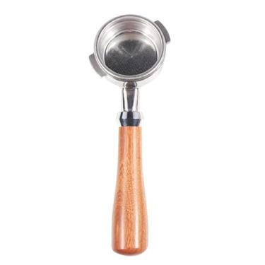 Imagem de 5sssallefaa Máquina de café expresso de aço inoxidável sem fundo de 58 mm com alça de 2 orelhas DIY para Aibo E61 Barista Tool (Cor: 58 mm para Nova)