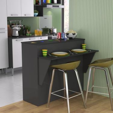 Imagem de Bancada Balcão/Mesa Cozinha Bélgica Multimóveis Br5484 Preto