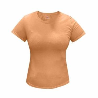 Imagem de Blusa Hering Básica Feminina Manga Curta Slim Laranja-Feminino