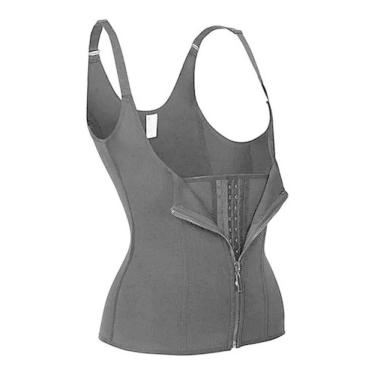 Imagem de Cinta Modeladora Dupla Compressão Redutor Ziper Preto Tamanho:G