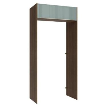 Imagem de Porta-geladeira 103 Cm 1 Porta Basculante Rustic/cinza Lux Madesa Rust