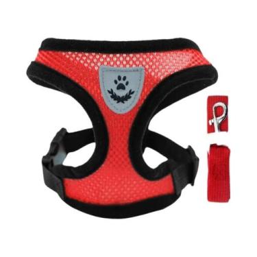Imagem de Coleira Peitoral Respirável Para Cães Pequenos E Gatos, Arnês De Verão