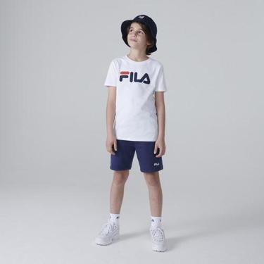 Imagem de Camiseta Fila Infantil Letter Branca Dom-Masculino