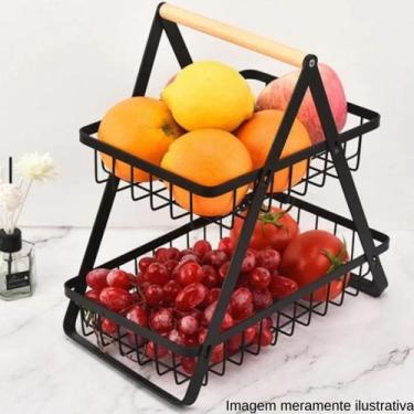 Imagem de Fruteira Dois Andares Moderna Com Estrutura De Metal - GBG STORE