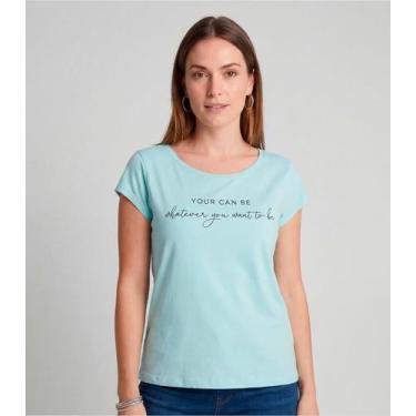 Imagem de Blusa Feminina Meia Malha Com Estampa Infinita Cor Azul, G, Azul