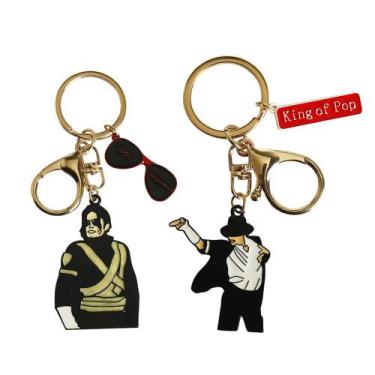 Imagem de Conjunto de chaveiros Michael Jackson King of Pop Dangerous Album - ta