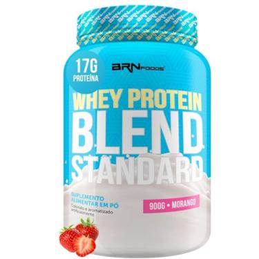 Imagem de Whey Protein Blend Standard 900g - BRN Foods (Morango)