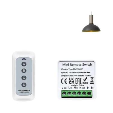 Imagem de Interruptor Inteligente Sem Fio 16A Com Módulo RF 433Mhz E Controle Re