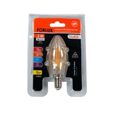 Imagem de Lâmpada LED Vela E14 2W 220V Luz Branca Econômica Branco Foxlux