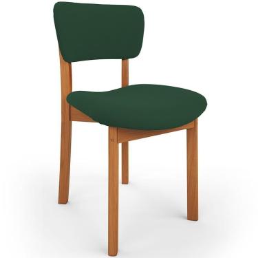 Imagem de Cadeira Para Sala De Jantar Cozinha Living Estofada Dara L02 Suede Verde Musgo - Lyam Decor