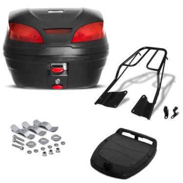 Imagem de Baú 30 Litros Pro Tork Smartbox 3 + Bagageiro Titan 160 2016 Ex, PRETO
