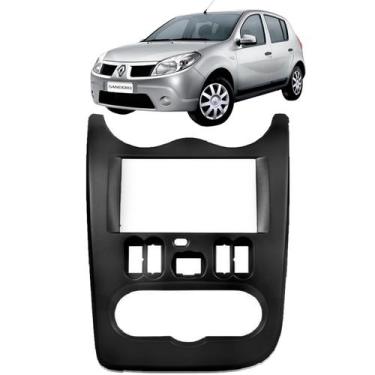 Imagem de Moldura Painel Sandero 2007 2008 2009 2010 2011 7 Pol DVD MP5 - Ecarfr