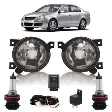 Imagem de Kit Farol Milha Auxiliar Completo Par Lâmpada H8 Jetta 2007 2008 2009 