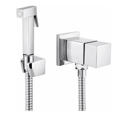 Imagem de Ducha Higiênica Cromada Luxo Modelo Quadrada - SOLLUX