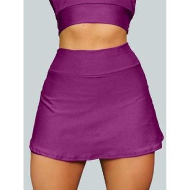 Imagem de Short Saia Academia Saia Beach Tennis Com Short Interno Donna Martins-Feminino
