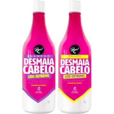 Imagem de Corpo Dourado Regarv - Kit Desmaia Cabelos Liso Extremo Litro Duo (2 P