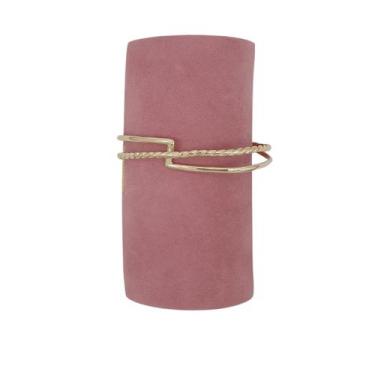 Imagem de Bracelete Trançado Semijóia Banho de Ouro Elegante Empoderada - MIL ES