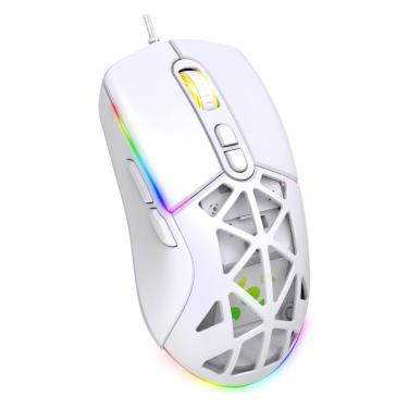 Imagem de Mouse Gamer Fortrek Striker RGB 12800DPI 1000Hz Com Fio Branco - 85979