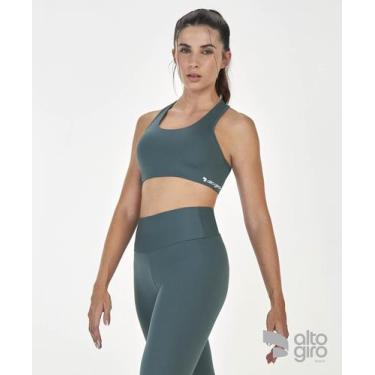 Imagem de Top Costas Nadador Essential Alto Giro Verde Urbano, M