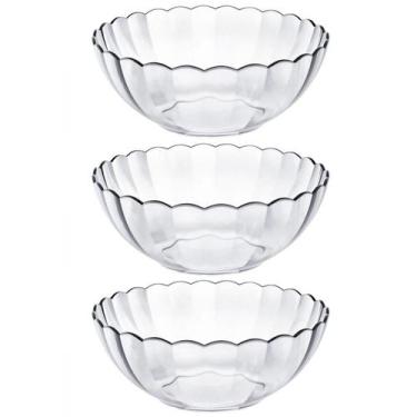 Imagem de Conjunto De Tigelas Redondas Marinex Bella 3 Peças Bowls De Vidro 1 Li