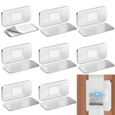 Imagem de Fecho Magnético para Porta Jiayi, 8 Unidades, Aço Inoxidável com Adesi