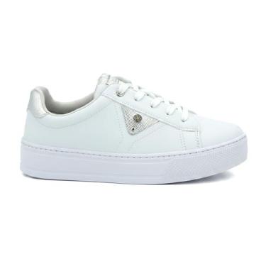 Imagem de Tenis Ramarim Original 2692203 Salto Plataforma Baixo Feminino, Branco