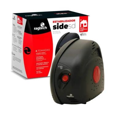 Imagem de Estabilizador Side SD 500va Ssd 500 4 Tomadas Bivolt Preto Ragtech - 2