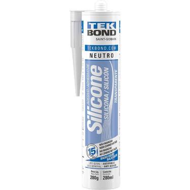 Imagem de Borracha de Silicone Neutro 22134002000 Cura Neutra Transparente Tekbond 280G