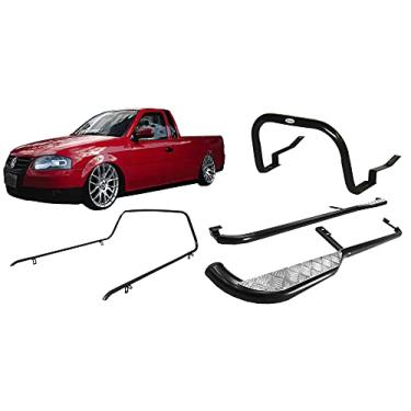 Imagem de KIT QUEBRA MATO+ESTRIBO+SANTO ANTONIO SAVEIRO 98/2009 PRETO