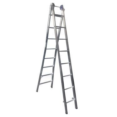 Imagem de Escada Extensiva 4 em 1 2 x 8 Degraus em Alumínio-Real Escadas-Ex08