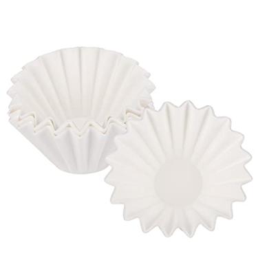 Imagem de EUSOAR 50 filtros de café brancos descartáveis, filtros de café para cafeteiras domésticas tipo cesta, para escritório