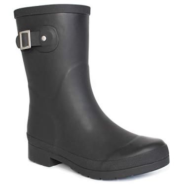 Imagem de Chooka Bota de chuva feminina à prova d'água de altura média, Delridge preto, 8