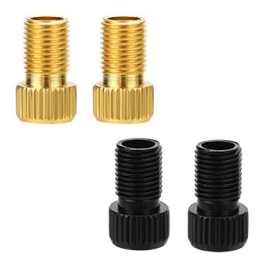 Imagem de Qkurt 4 peças de adaptador de válvula de bicicleta Presta para Schrader, conversor de adaptador de liga de alumínio, válvula de bicicleta