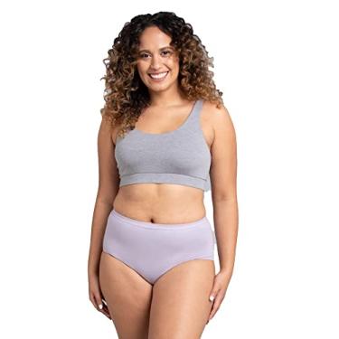 Imagem de Fruit of the Loom Sutiãs e regatas confortáveis femininos (P-6GG), Sutiã confortável - algodão elástico - pacote com 2 prata/branco, M